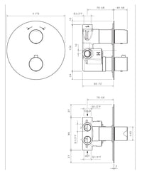 Rubinetto Miscelatore Monocomando Termostatico ad Incasso in Acciaio Inox Satinato Nilo