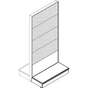 TRASFORMAZIONE A GONDOLA ESTENSIONE MARKET - SCHIENALE MIX RAL 9016 CM 100 H.CM 215- 1 kit