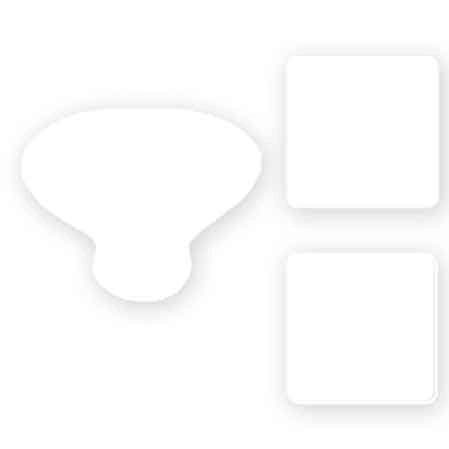 POMOLO PER MOBILI IN CERAMICA 'P02' 24x34 mm - Bianco decoro 45 - METAL GROUP