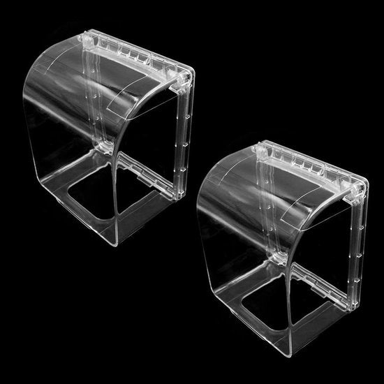 Scatola di interruttore universale impermeabile - 2 pezzi per dentro e fuori - Con chiusura impermeabile - Adatto per 86 tipo presa - Interruttore in plastica con sollevamento chiaro.