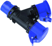 Rosi ADATTATORE INDUSTRIALE A 2 VIE 1001602 spina 2P+T 16A  2 prese 2P+T 16A 230V - IP54