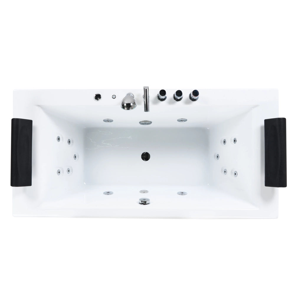 Vasca da bagno bianca con argento sanitario singolo acrilico 172 x 83 cm autoportante moderno