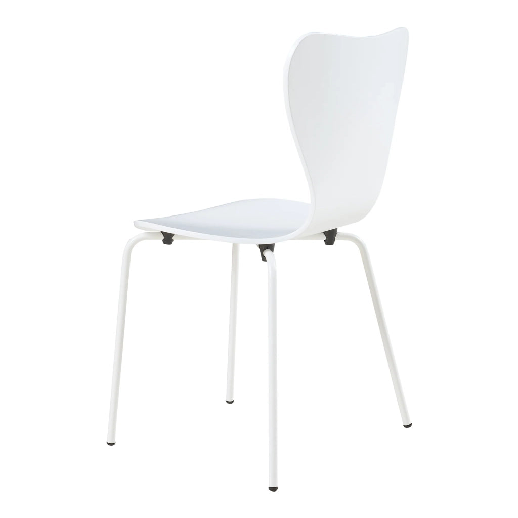 Set di 4 sedie da pranzo 80 x 48 x 45,5 cm design moderno robuste bianche 03_0009809