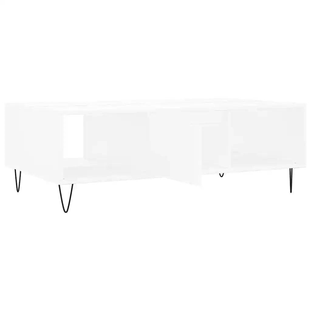 Tavolino da Salotto Bianco 104x60x35 cm in Legno Multistrato