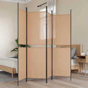 Paravento a 4 pannelli Beige 200 x 180 cm Tessuto 42039216