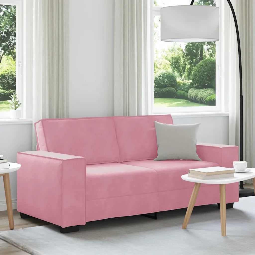 Divano | Divano da soggiorno | Sofa a 2 Posti Rosa 180x78x84 cm in Velluto