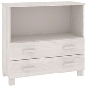 Credenza | Madia | Buffet da pranzo | Armadio da pranzo HAMAR Bianca 85x35x80 cm in Legno Massello di Pino