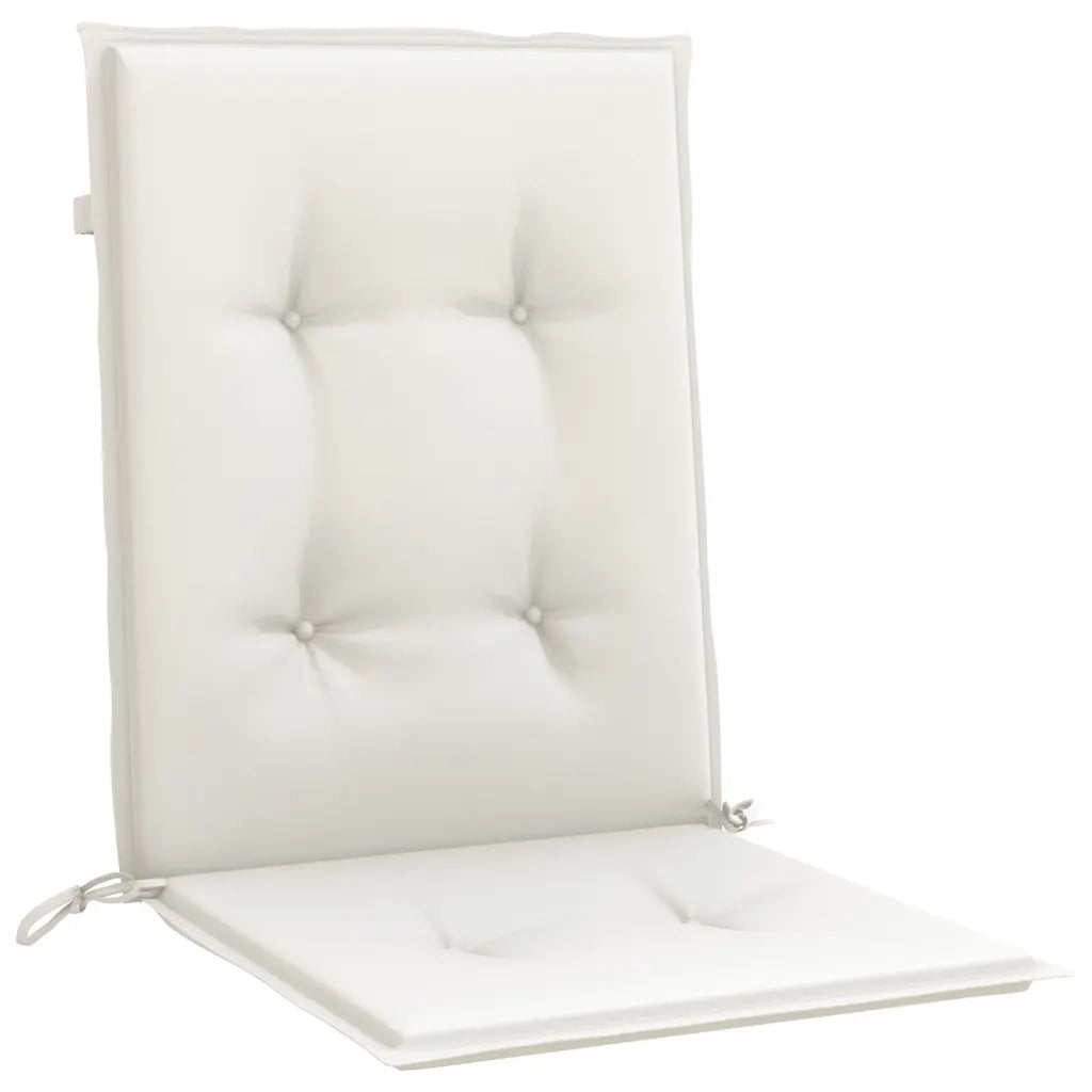 Cuscini Sedia Schiena Bassa 4 pz Crema MÃ©lange 100x50x4 Tessuto