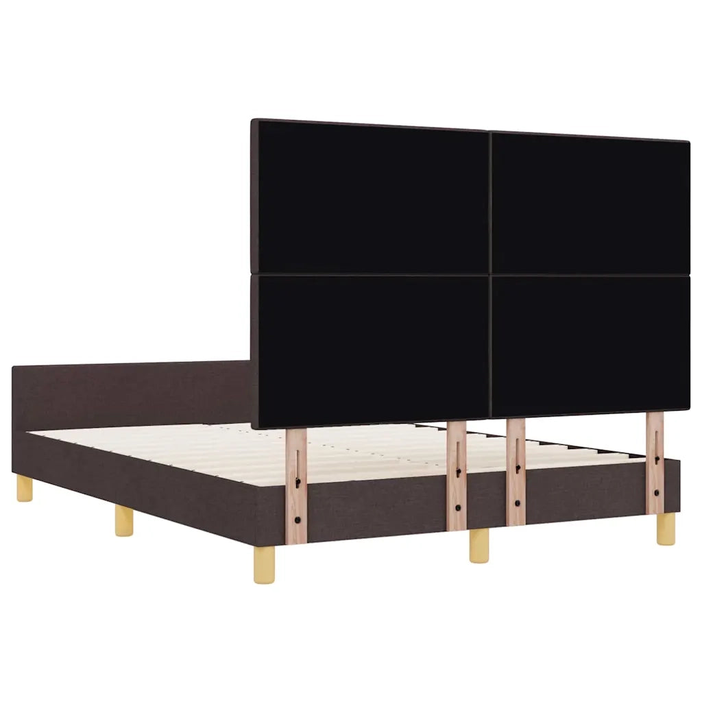 Struttura del letto Marrone scuro 160 x 200 cm Tessuto 3344742