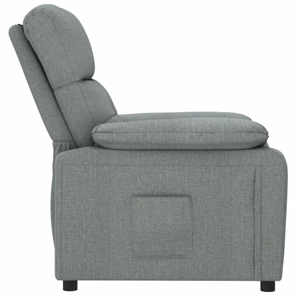 Poltrona Reclinabile in Tessuto Grigio Scuro