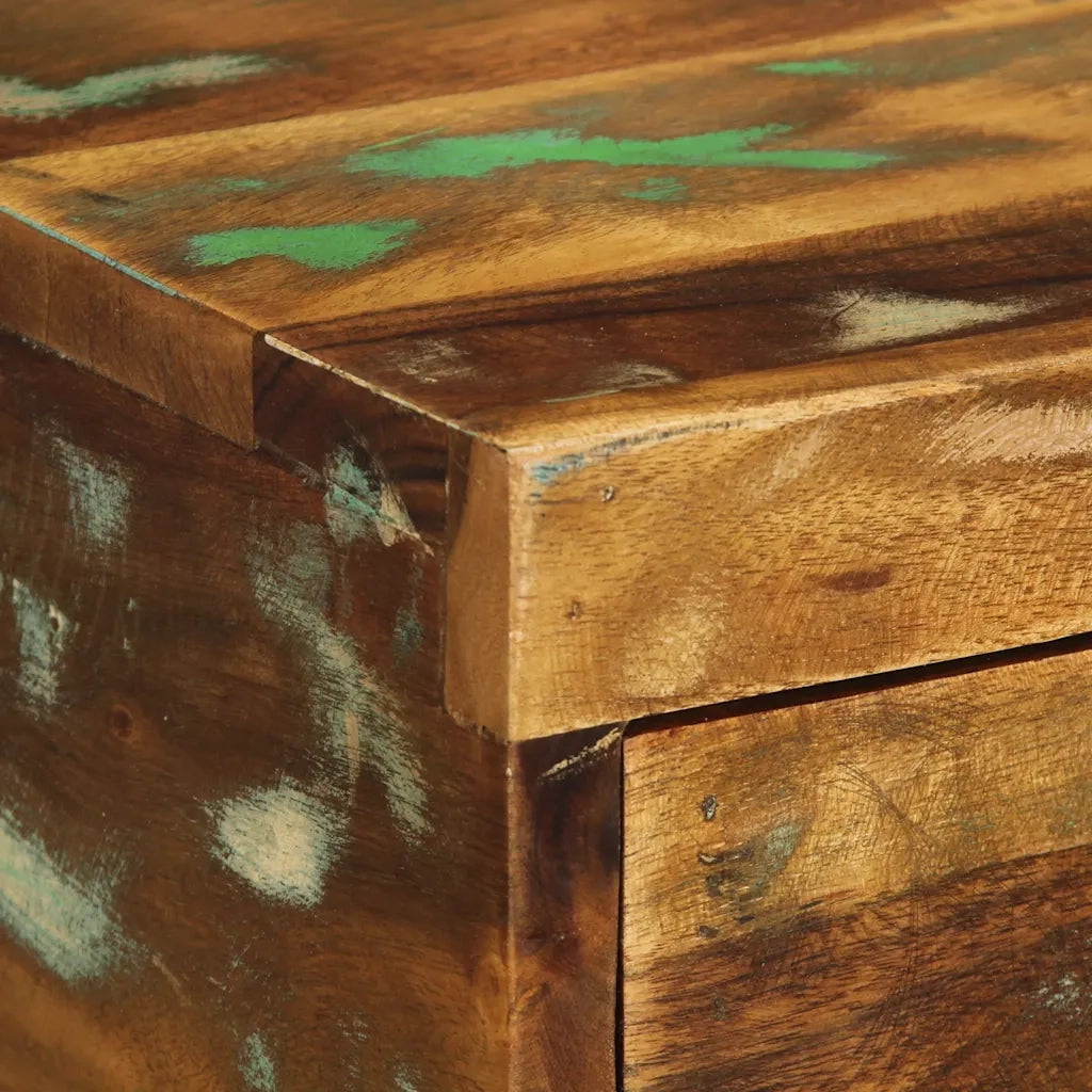 Comodini da Parete 2pz in Legno Massello di Recupero 4017456