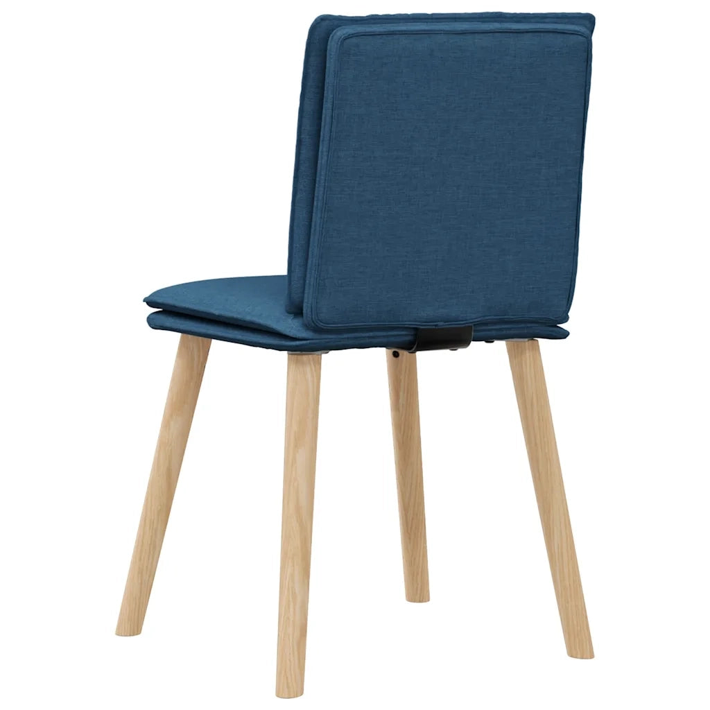 vidaXL Sedie da Pranzo 4 pz Blu in Tessuto