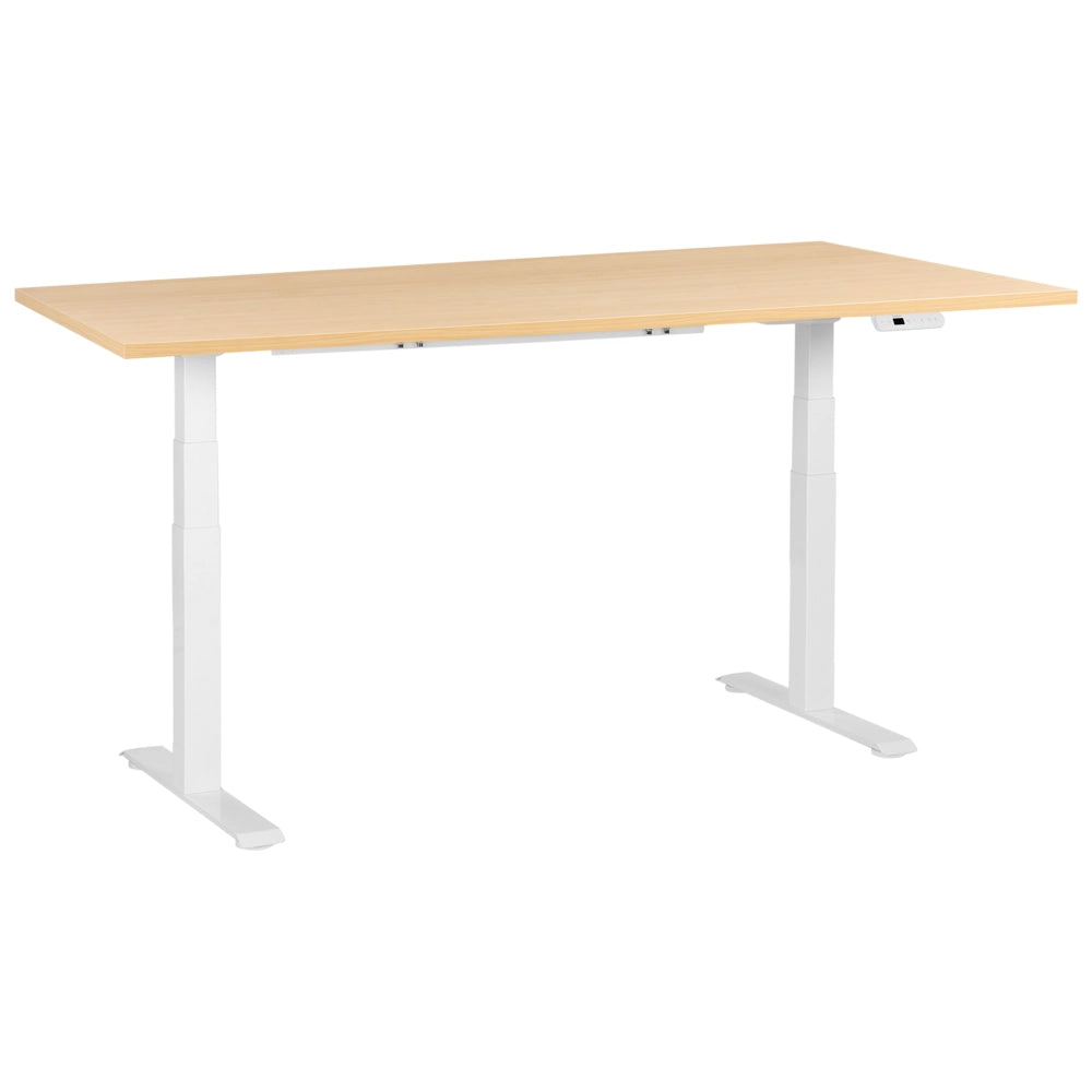 Scrivania regolabile in altezza elettricamente bianco 180 x 72 cm Struttura in acciaio verniciato a polvere