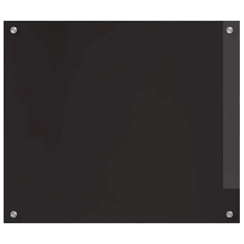 Set di 2 paraschizzi moderni per cucina resistenti al calore 70 x 60 cm in vetro temperato nero 02_0056308