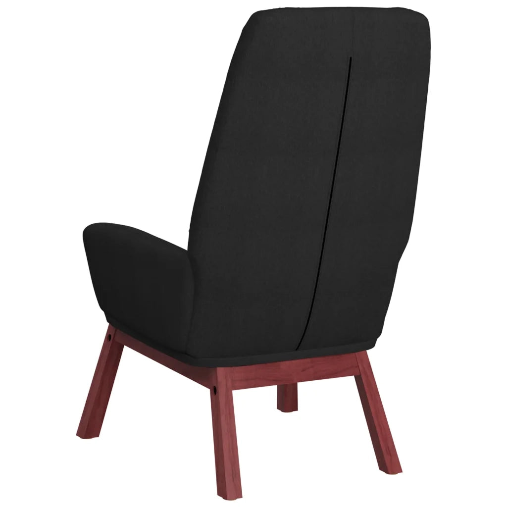 Poltrona Relax con Poggiapiedi Nera in Tessuto cod mxl 14200