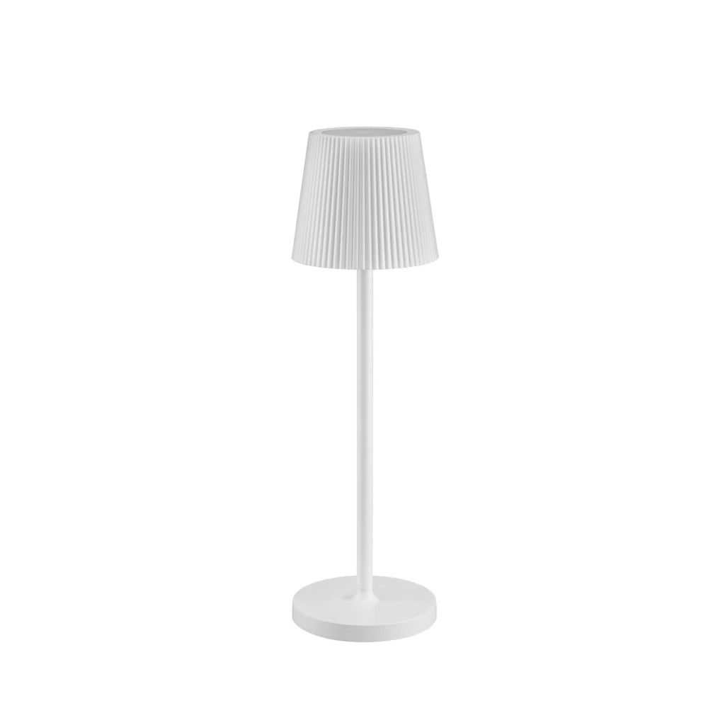 Lampada da tavolo led ricaricabile IP54 colore bianco mod. Emma