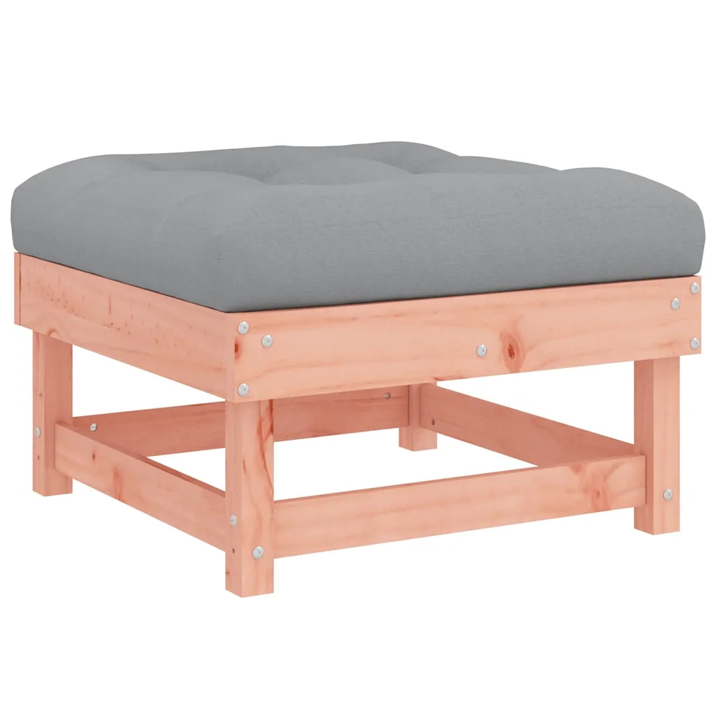 Sedia da giardino-Poggiapiedi da Giardino con Cuscino Legno Massello di Douglas 565614