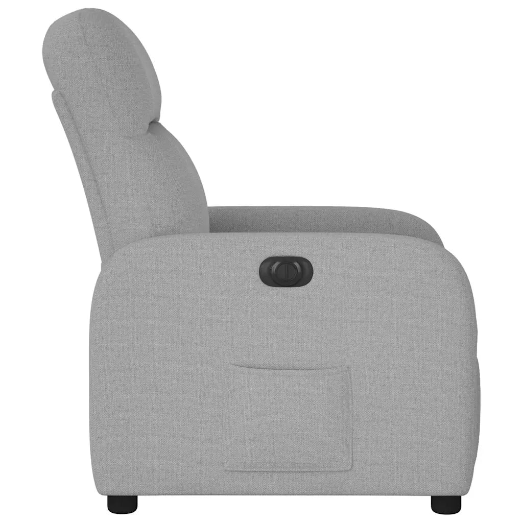 Poltrona Elettrica Reclinabile Grigio Nuvola in Tessuto 3302961