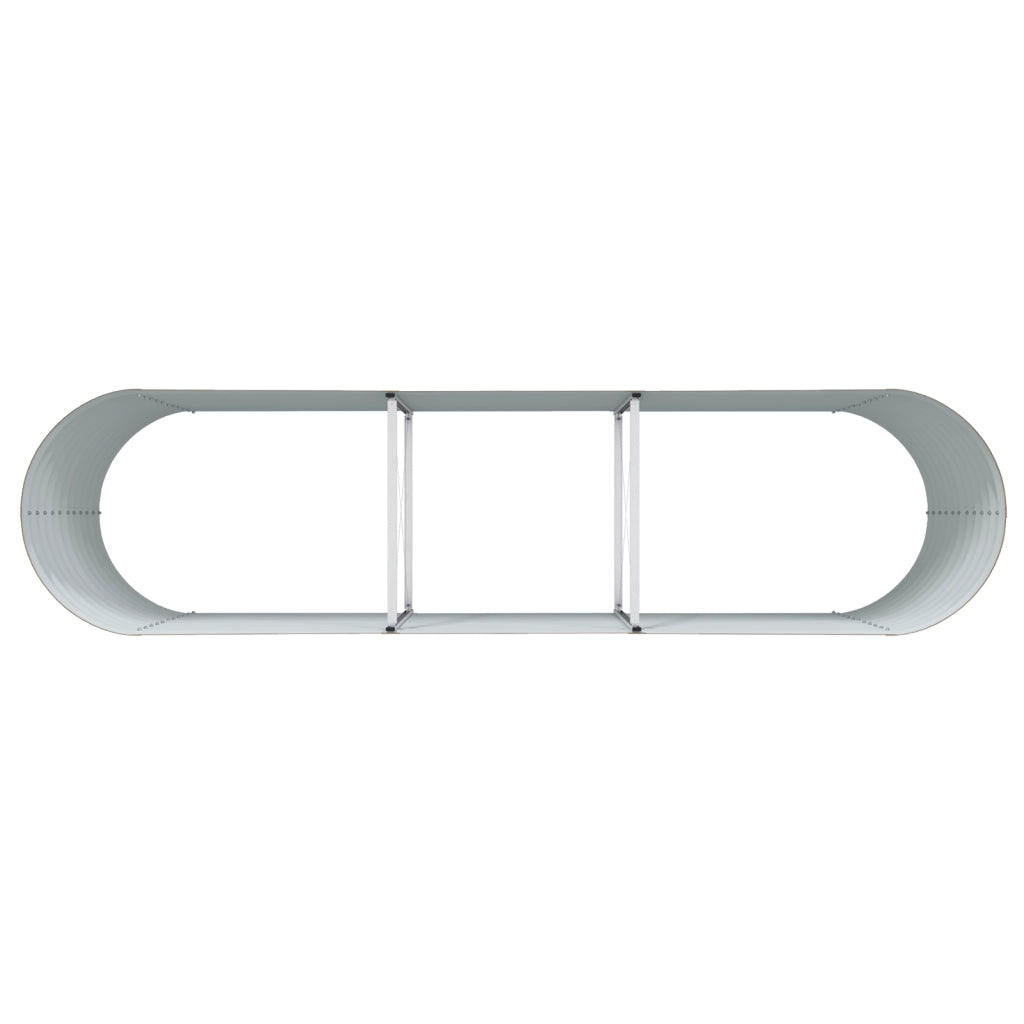 Fioriera Sollevata Effetto Legno Metallo 320 X 80 X 81 cm