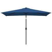 Ombrellone da esterno con palo in metallo 300 x 200 cm azzurro 02_0008282