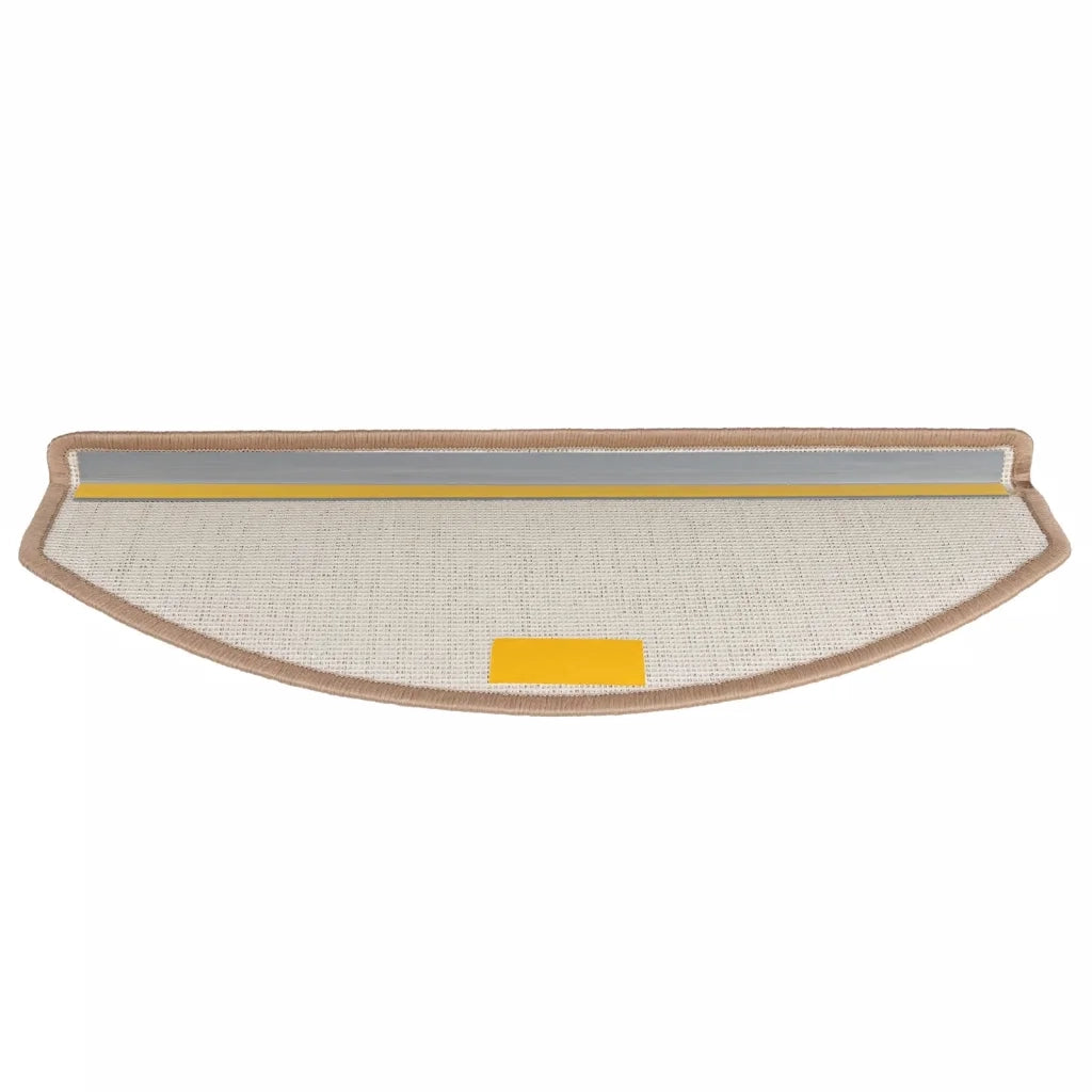 Tappetini per scale 15 pz 65x24x4 cm Marrone chiaro Semicircolari Grandi 133886