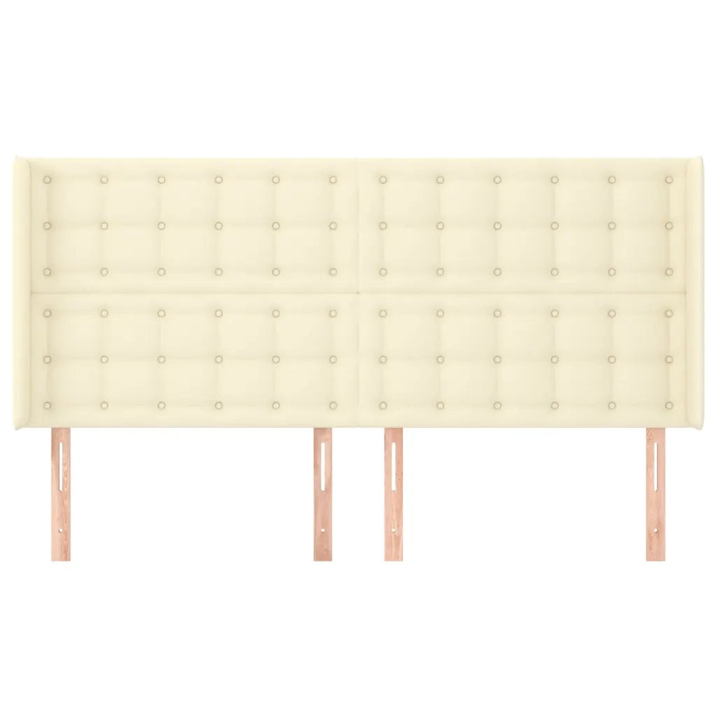 Testiera ad Orecchio Crema 163x16x118/128 cm in Similpelle cod mxl 51777