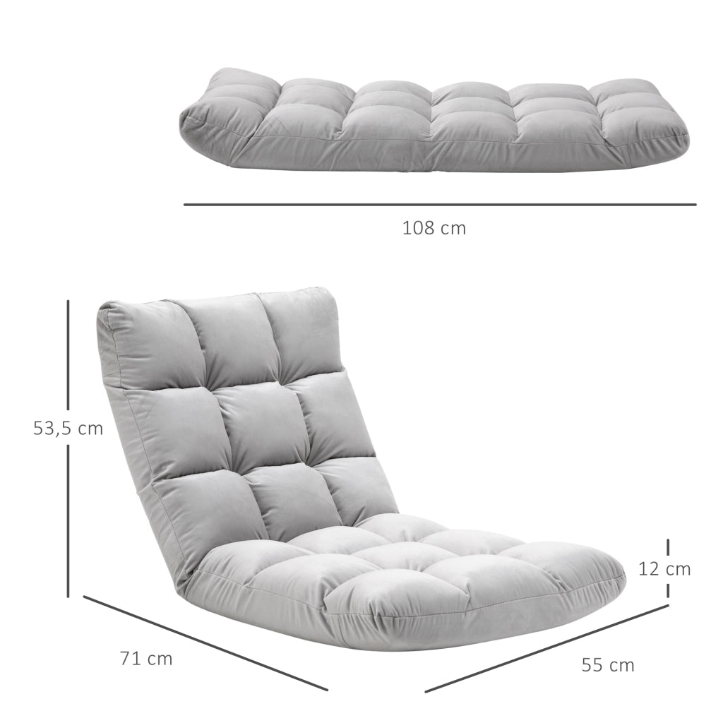 Poltrona Relax Reclinabile 90¡ã-180¡ã ¨C Xylo ¨C Tessuto Flanella Grigio Chiaro