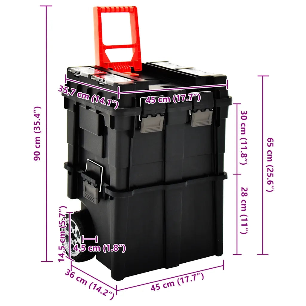 Carrello Portautensili con Maniglia 45x36x90 cm 146271