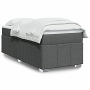 Giroletto a Molle con Materasso Grigio Scuro 90x200 cm Tessuto 3285443