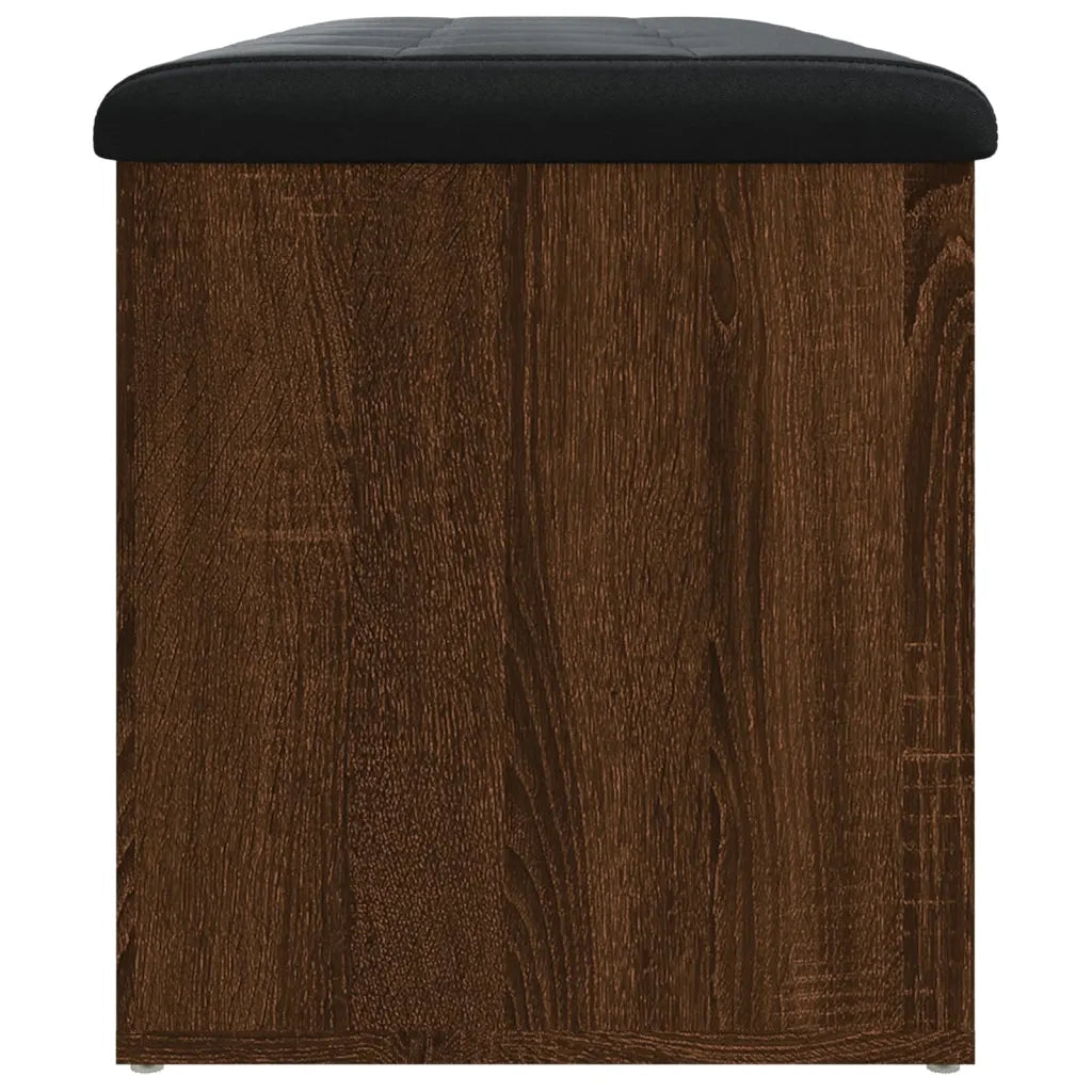 Panca Portaoggetti Rovere Marrone 102x42x45cm Legno Multistrato
