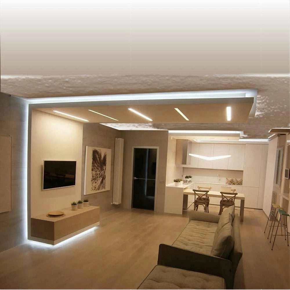Trade Shop - Striscia Led Cob Strip Bobina 50mt 24volt Led Smd Luce 4000k 6500k 3000k Cob-50m -