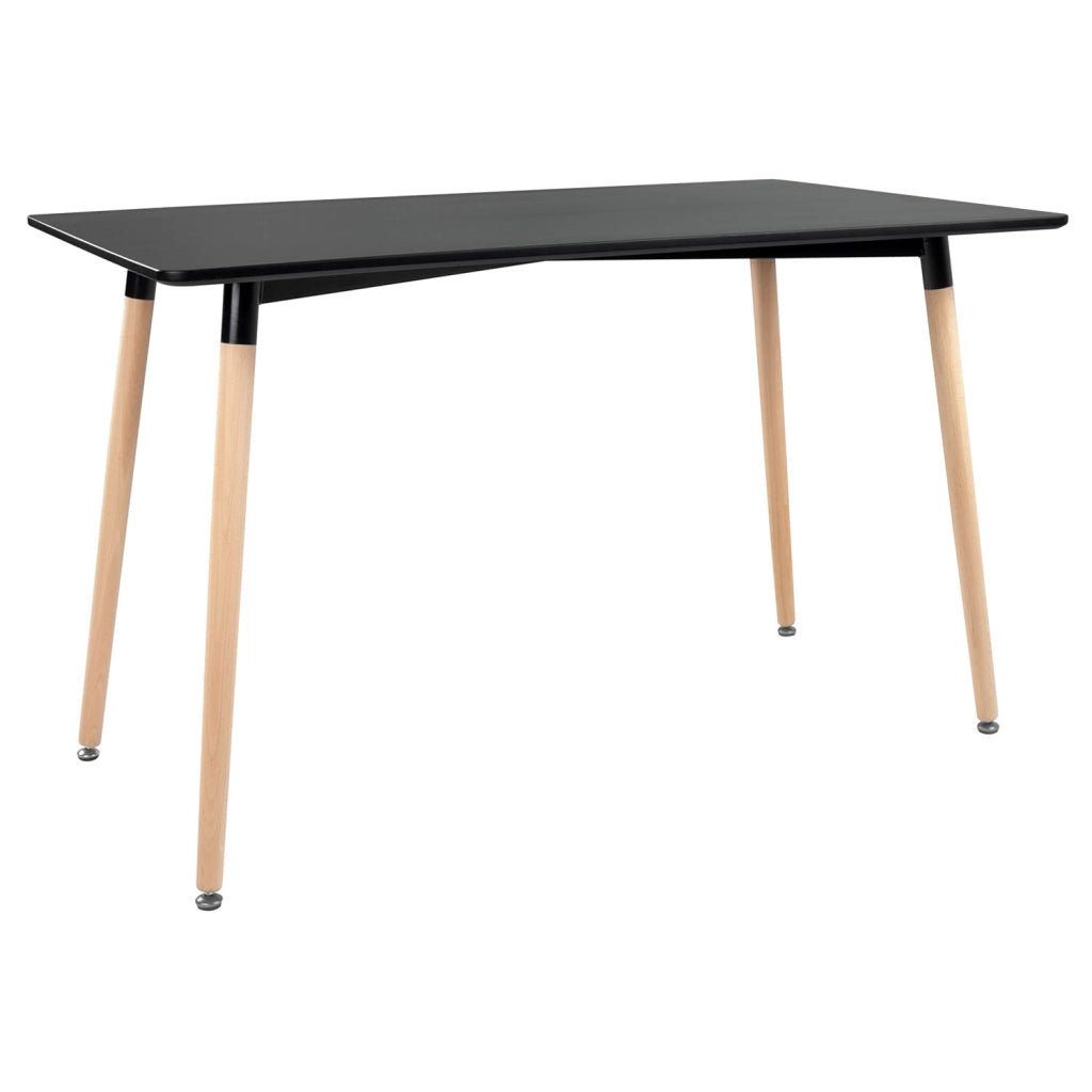 Tavolo rettangolare 120 × 70 cm nero PIA