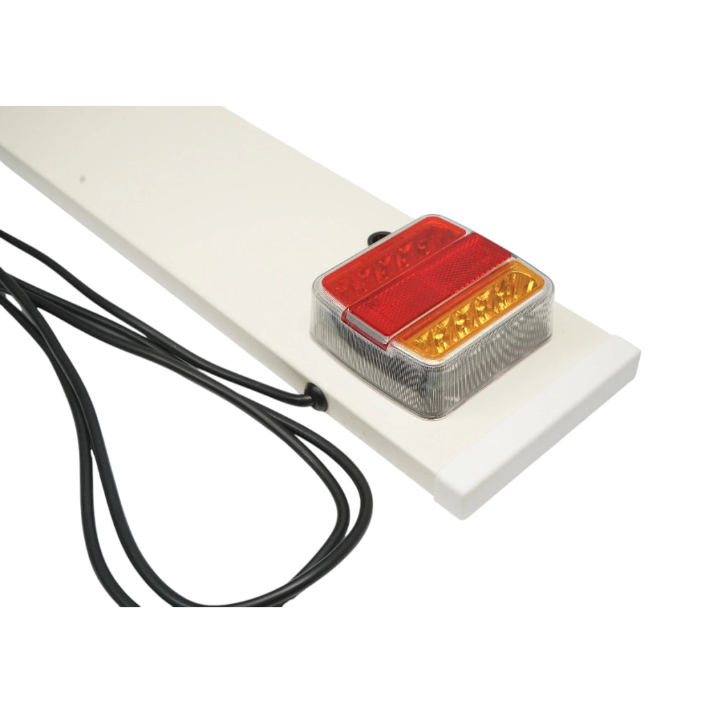 Gancio di traino 1200 mm, 2 lampade a LED, cavo da 6 m, presa a 7 poli 12/24 V