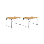 Set di 2 tavoli da campeggio pieghevoli da 6 posti - O'Camp - Forma a valigia - 120 x 60 x 70 cm