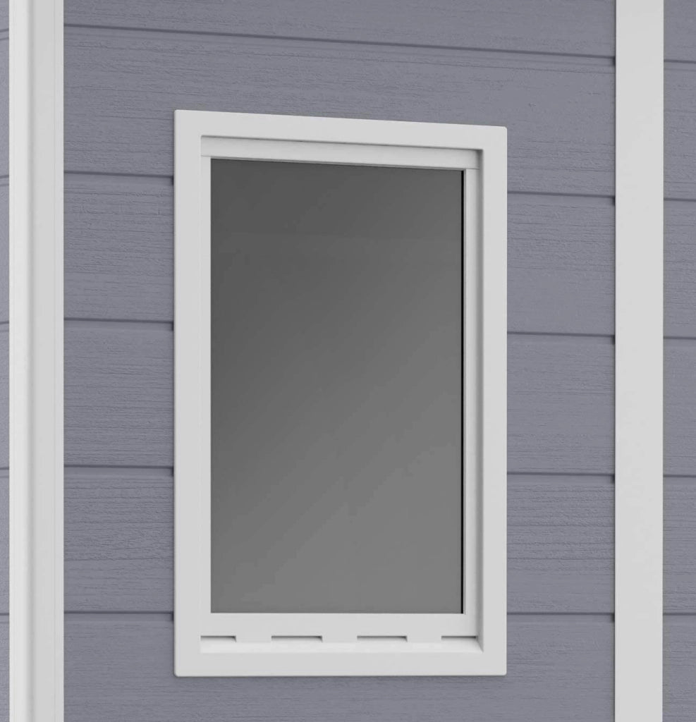 Casetta da Giardino Porta Attrezzi 183,5x185x200 cmin Resina Effetto Legno Keter Manor Pent 6x6 Grigia
