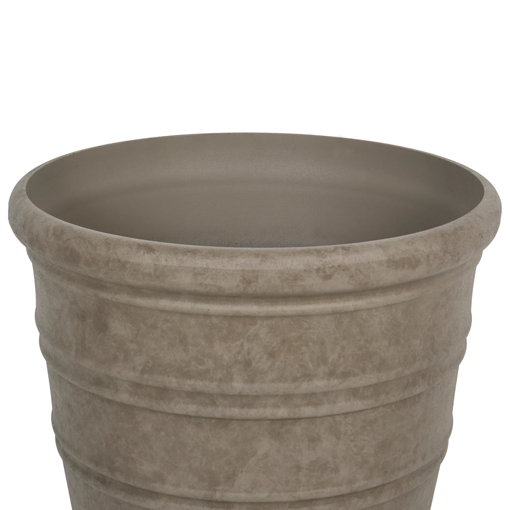 Vaso da fiori alto in pietra per giardino, per interni ed esterni 46x47 cm tortora giardino terrazzo