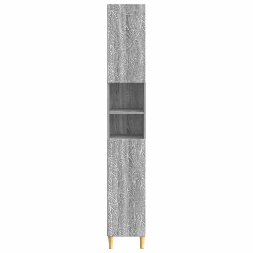 Armadio da Bagno con Ripiano Aperto DELFT Sonoma grigio 897041