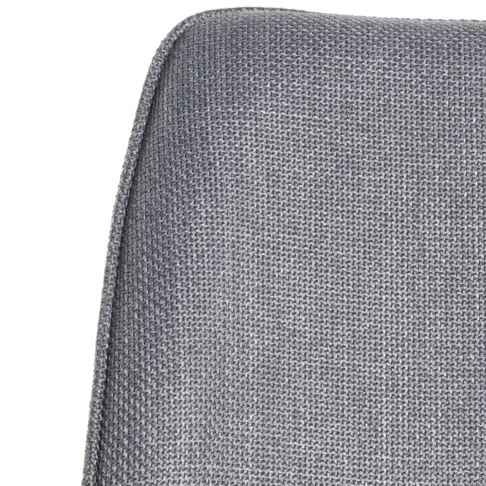 Sedia da ufficio grigio scuro con rivestimento in finto lino, girevole, poltroncina da salotto, con regolazione dell'altezza del sedile