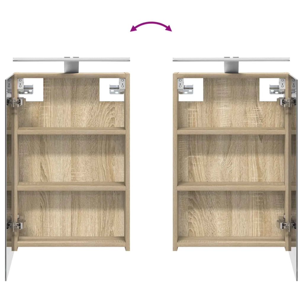 Set di mobili per il bagno 4 pcs Rovere Sonoma 3407457