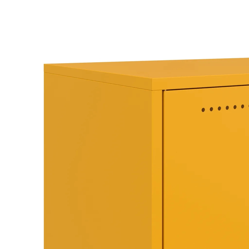Mobile TV Giallo Senape 68x39x43,5 cm in Acciaio 846641
