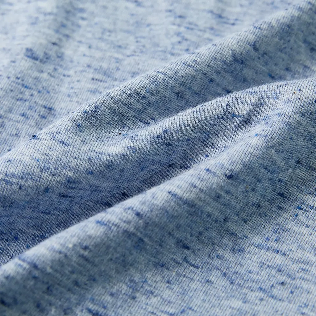 Maglietta da Bambino a Maniche Corte Blu Mélange 116 12171