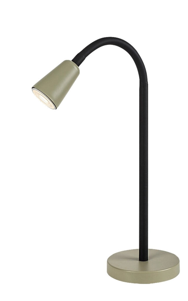 Lampada da scrivania Aldo 1xGU10 nera khaki Rabalux