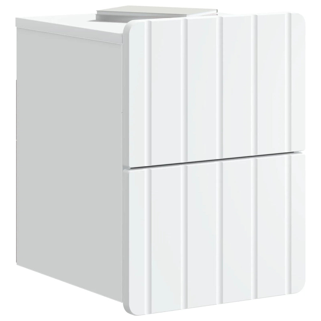 Set di 2 Comodini | Armadio da Notte | Mobiletto da notte a muro Bianco 33 x 34,5 x 43 cm