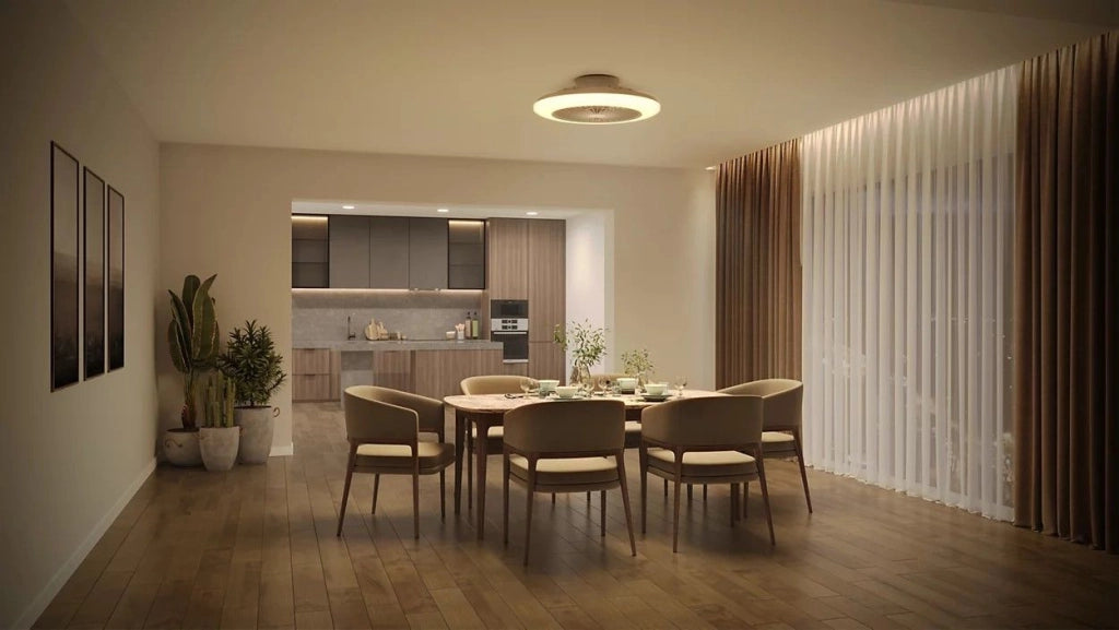 VENTILATORE DA SOFFITTO CON PLAFONIERA LED E TELECOMANDO AMIGO