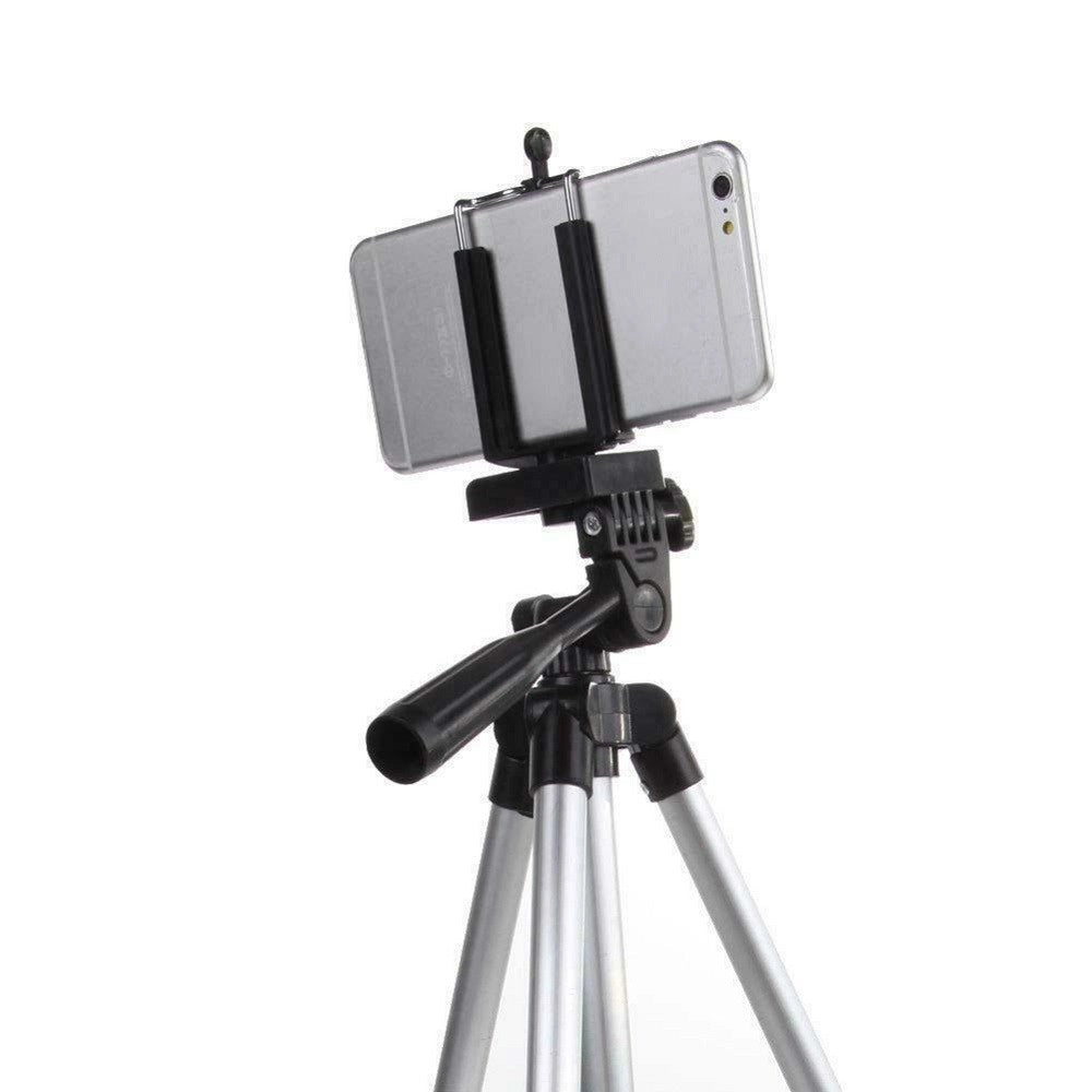 Trade Shop - Cavalletto Universale Fotocamera Treppiedi Tripode Supporto Alluminio Smartphone -