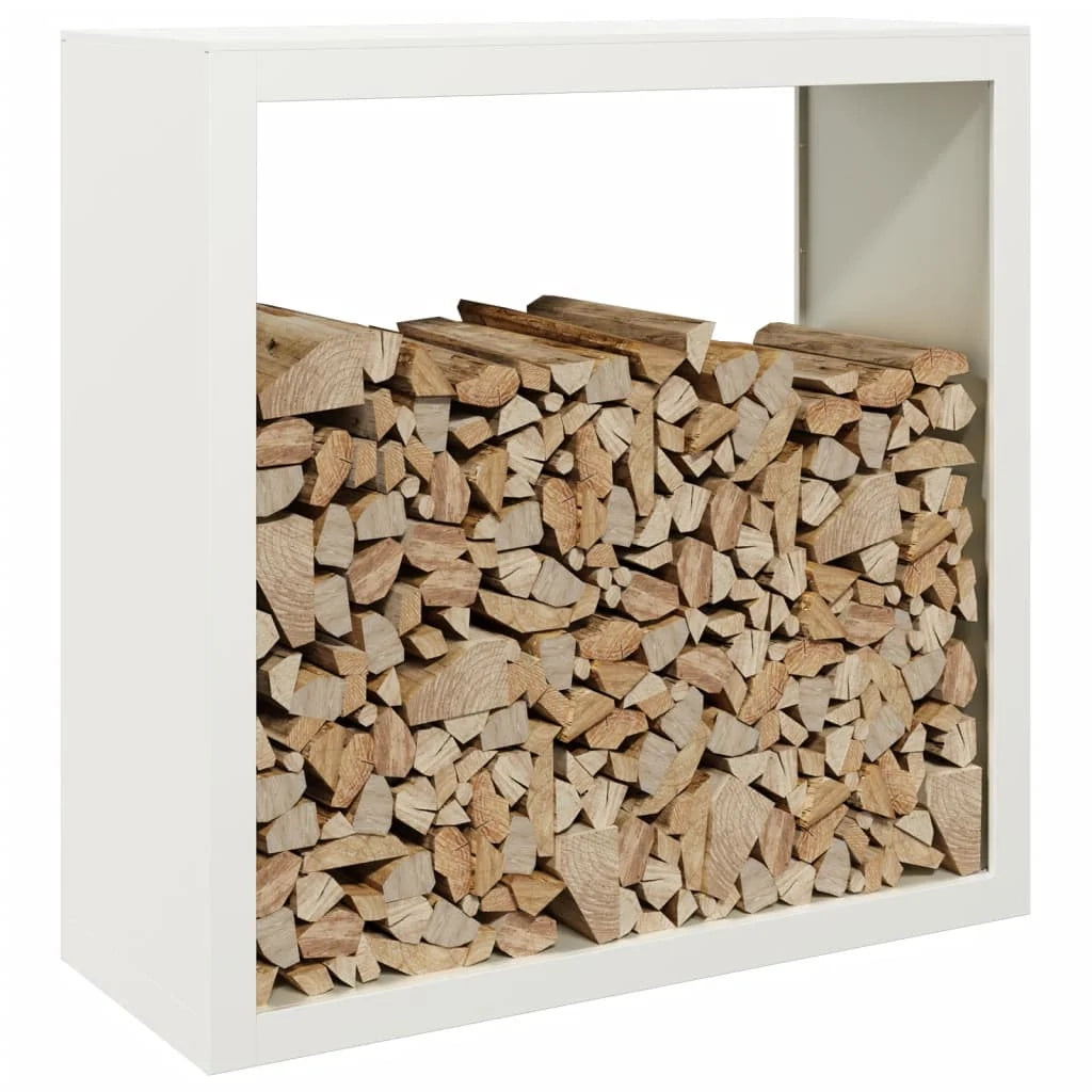Portalegna 100 x 40 x 100 cm acciaio bianco 02_0043685