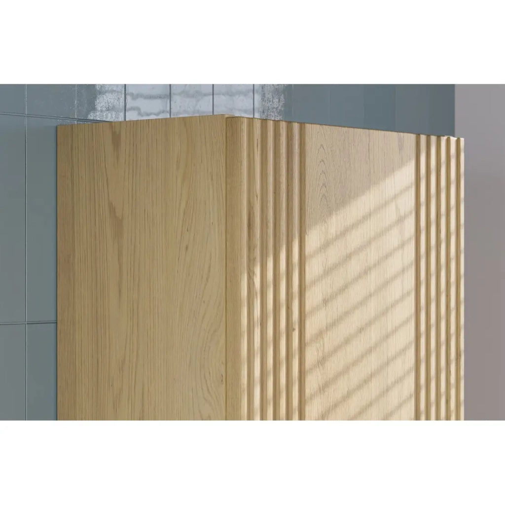 Set da bagno KORI: mobile sotto lavabo 100cm + piano lavabo + colonna di storage