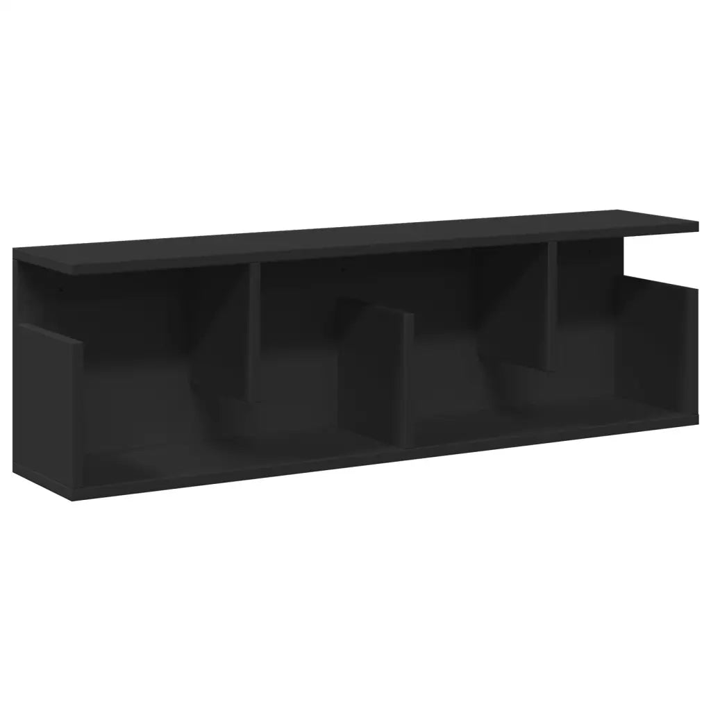 Mobile a Parete 100x20x30 cm Nero in Legno Multistrato