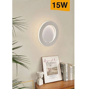 Trade Shop - Applique A Led 15 Watt Da Muro Design Bianco A Tre Tonalita' Di Luce Aq17-3c -
