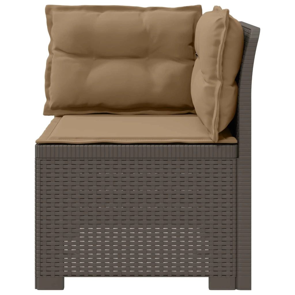 Divano da esterno-Divano da Giardino a 1 Posto con Cuscini Aspetto Rattan PP 679517